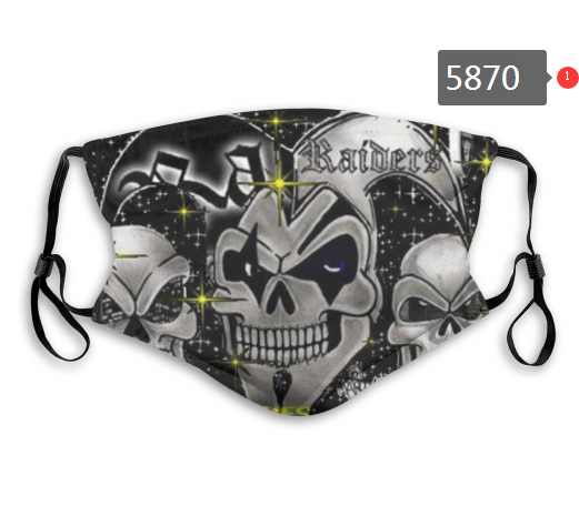 2020 NFL Oakland Raiders #2 Dust mask with filter